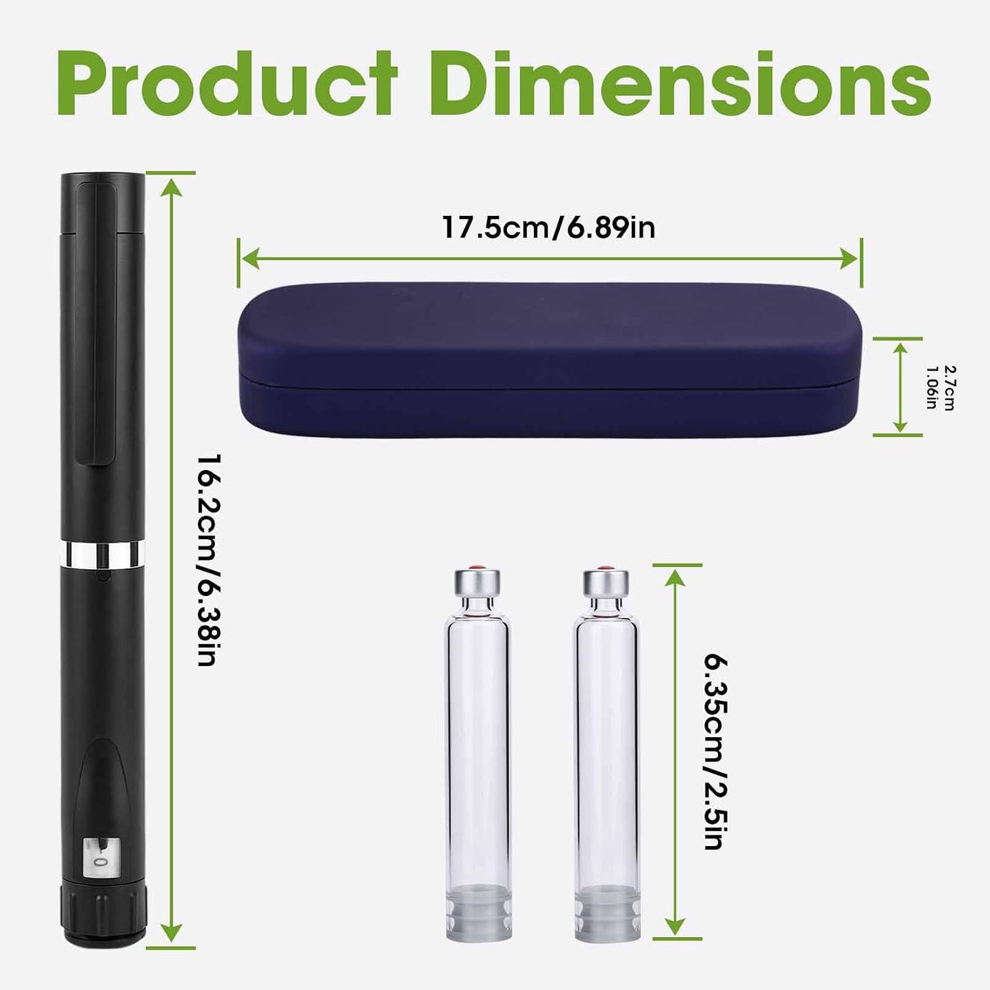60 Unit Reusable V2 Peptide Pen Injector with 2PCS 3Ml Cartridges | Universal Compatibility Metal Pens for Home, Work, Outdoor Activities