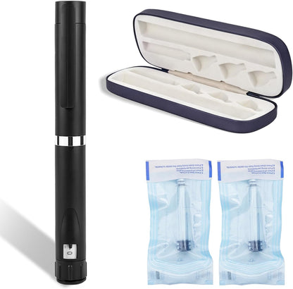 60 Unit Reusable V2 Peptide Pen Injector with 2PCS 3Ml Cartridges | Universal Compatibility Metal Pens for Home, Work, Outdoor Activities