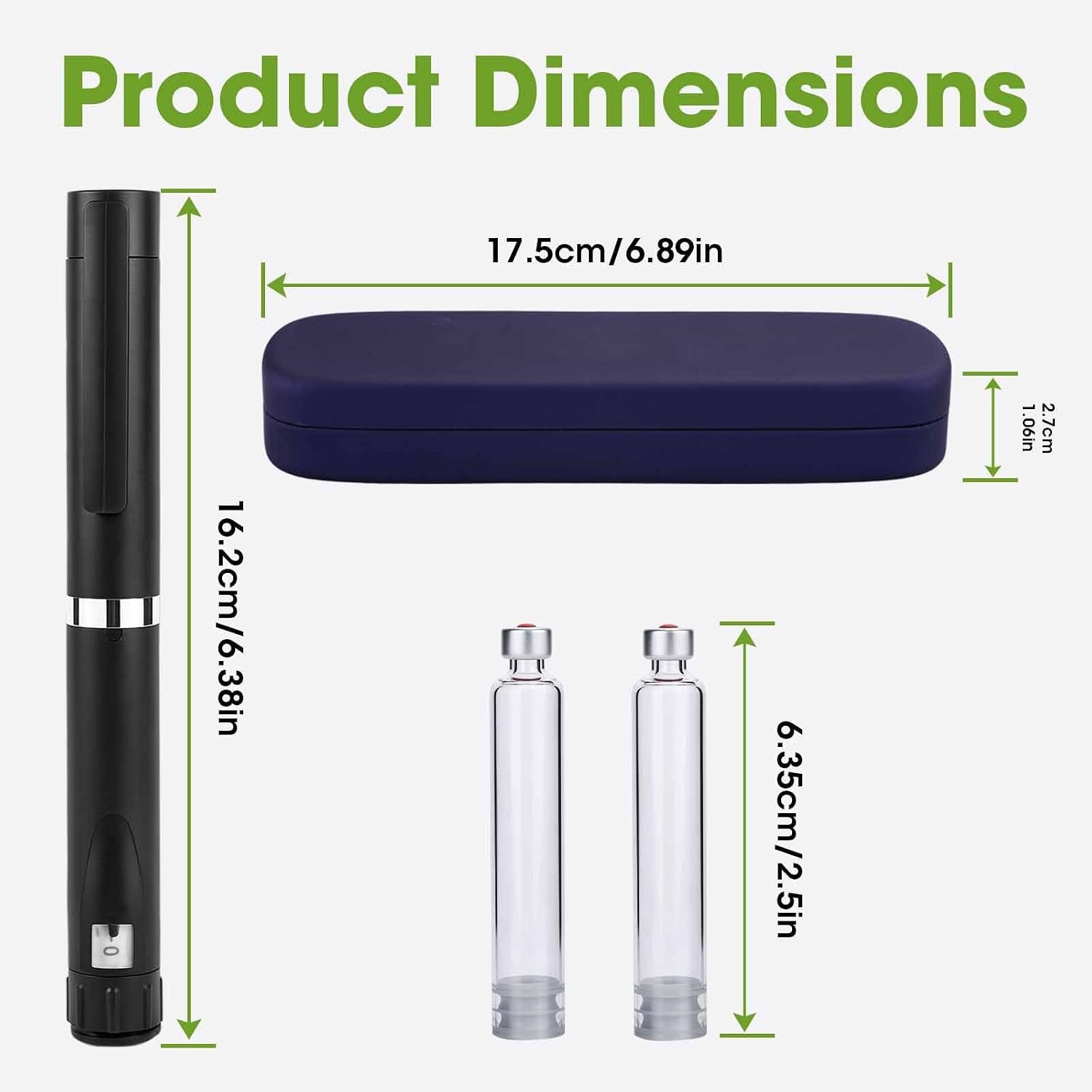 60 Unit Reusable V2 Peptide Pen Injector with 2PCS 3Ml Cartridges | Universal Compatibility Metal Pens for Home, Work, Outdoor Activities