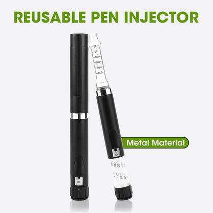60 Unit Reusable V2 Peptide Pen Injector with 2PCS 3Ml Cartridges | Universal Compatibility Metal Pens for Home, Work, Outdoor Activities