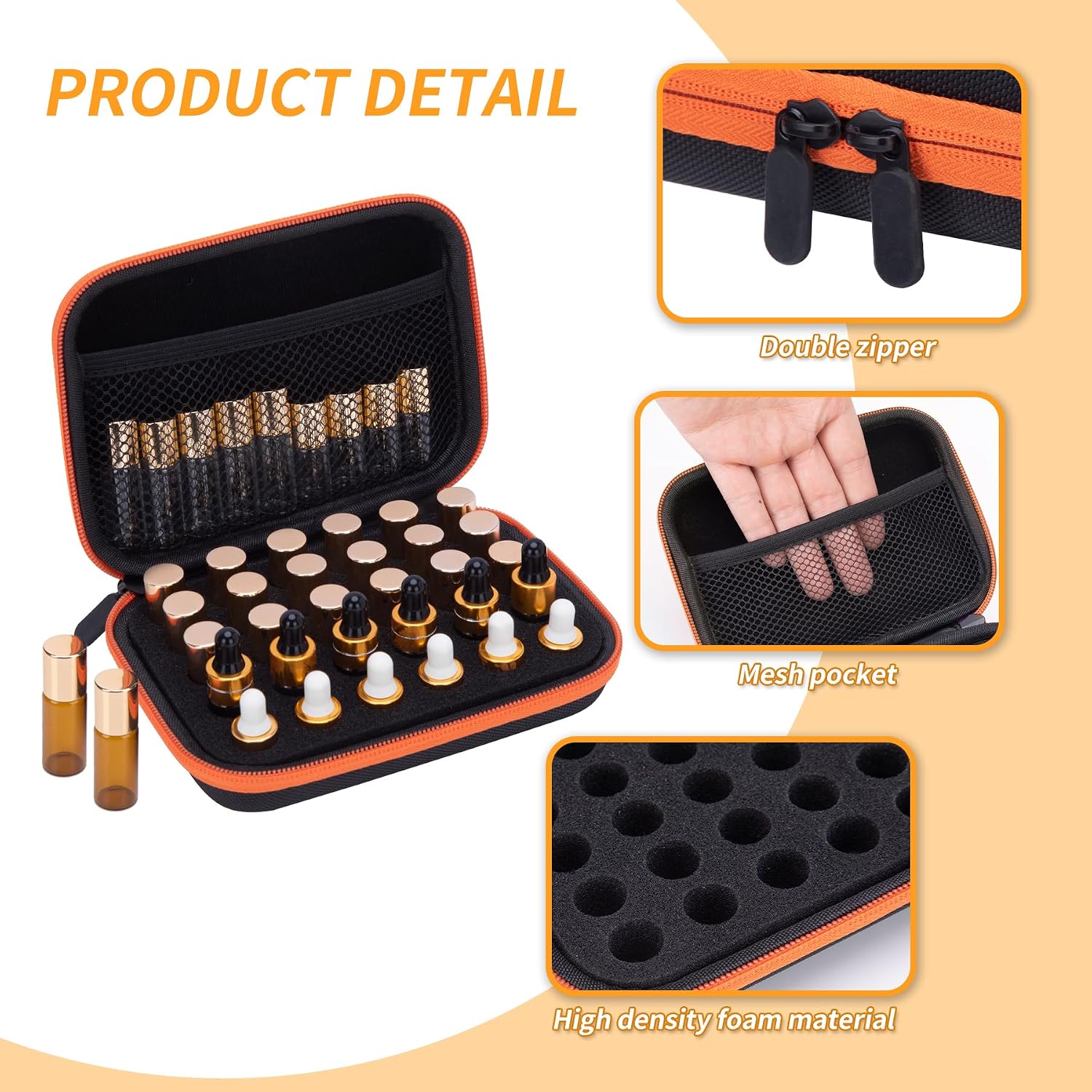 Stylish Rose Red Vial Storage Case - 30 Slots for 1-3ML Bottles, Perfect for Peptides, Insulin, and Essential Oils