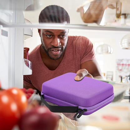 30 Slots Insulin Peptide Fridge Carrying Case Vial Holder Storage Protector Bag, Fits Standard 10Ml Vials, Insulin Cooler Travel Kits Case Organizer Diabetes Protector(Purple)