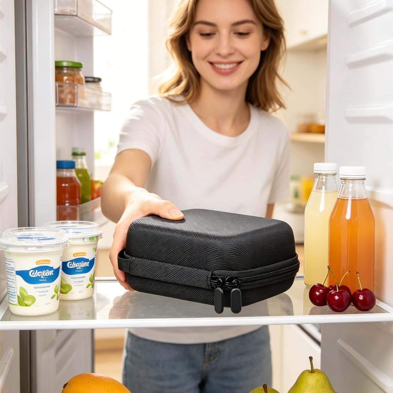 Peptide Case for Fridge, 22 Vial Case for Diabetic Insulin Storage Cases | Vial Case for Fridge Storage Standard 1Ml 3Ml 5Ml 10Ml Diabetes Medication Organizer Peptide Vial Holder W/Strap & Meshpocket