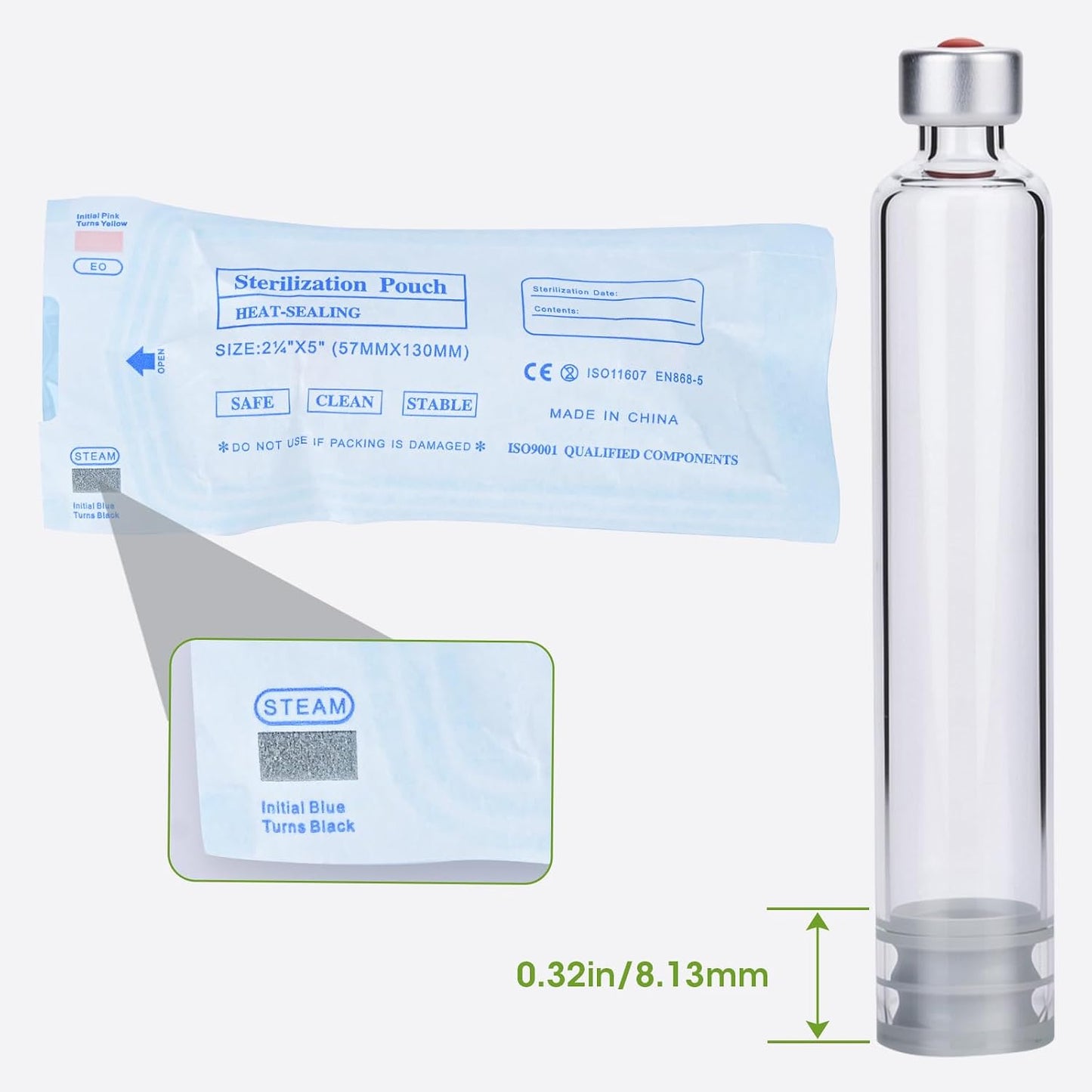60 Unit Reusable V2 Peptide Pen Injector with 2PCS 3Ml Cartridges | Universal Compatibility Metal Pens for Home, Work, Outdoor Activities