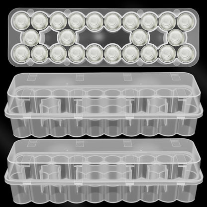 3 Pack Peptide Case for Fridge 24 Slot 3Ml Vials Organizer Stackable Vial Storage Case Insulin Bottle Holder Set Transparent Vial Holder for Refrigerator Organizer Solution Travel Home Portable
